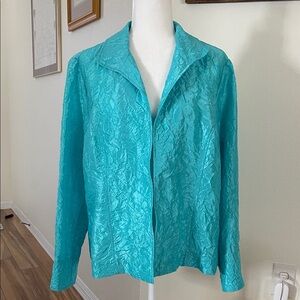 Turquoise Textured Jacket